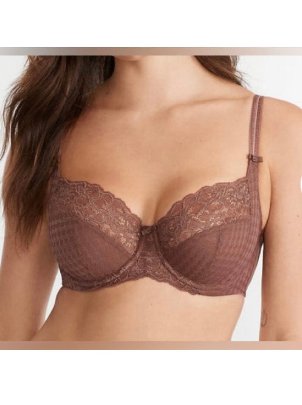 Panache 7285 Envy Side Support Balconette Bra
In Chestnut Brown Lace 36GG